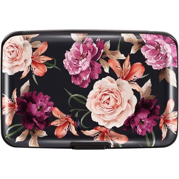 Mini Credit Card Holder, RFID Blocking Slim Hard Card Case ID Case Travel Wallet - Picture 5 of 7